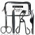 Beauty Inc. Tools Lash & Brow 5pcs Kit Stainless Steel Matte Black